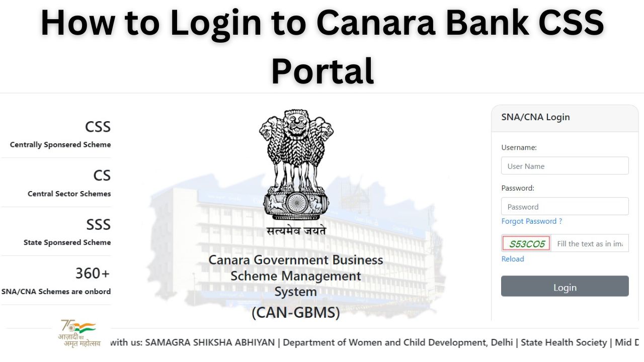 How to Login to Canara Bank CSS Portal